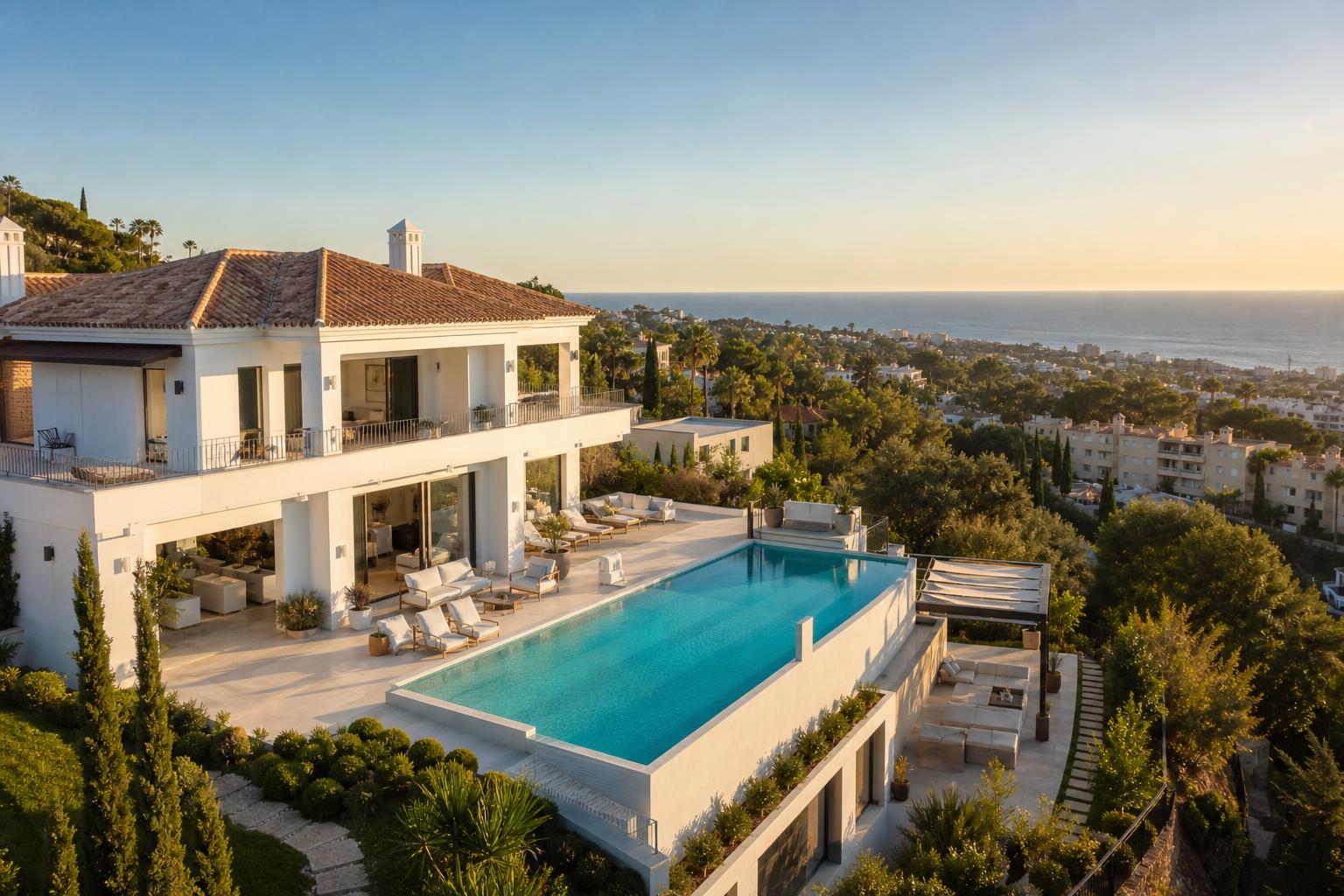 Mediterranean villa with pool monitored by Senzo